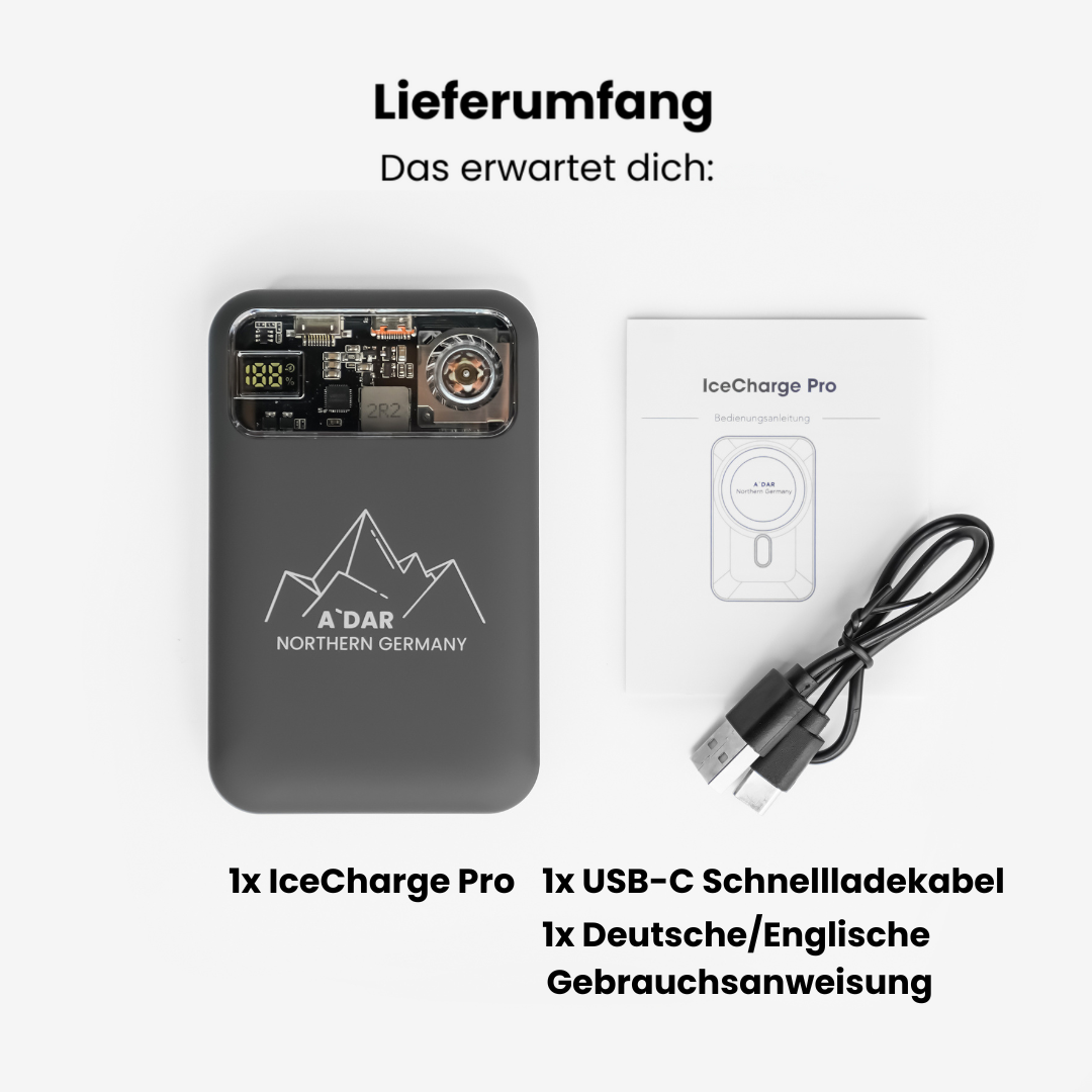 IceCharge - Magnetische PowerBank + integrierte Kühlung