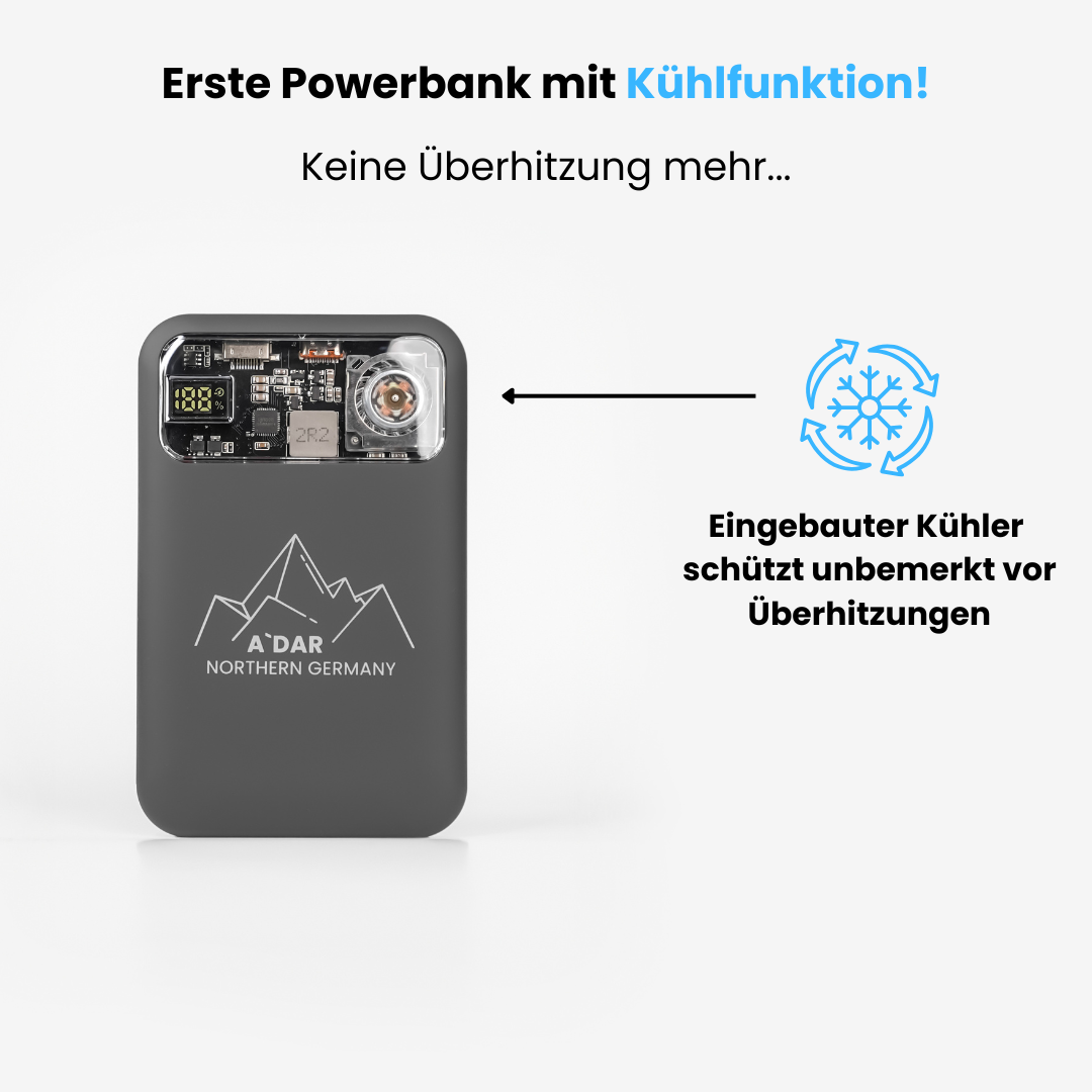 IceCharge - Magnetische PowerBank + integrierte Kühlung