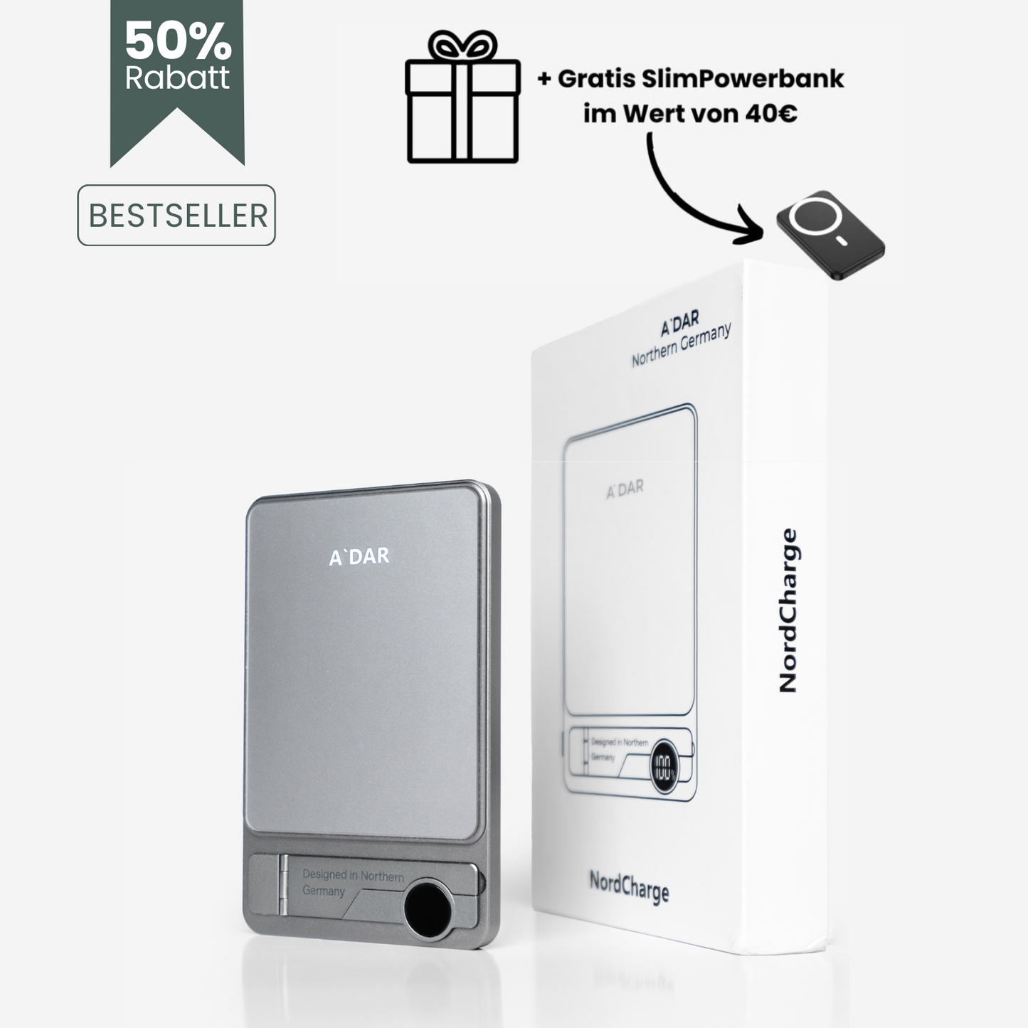 NordCharge - Magnetische PowerBank + GRATIS SlimPowerbank