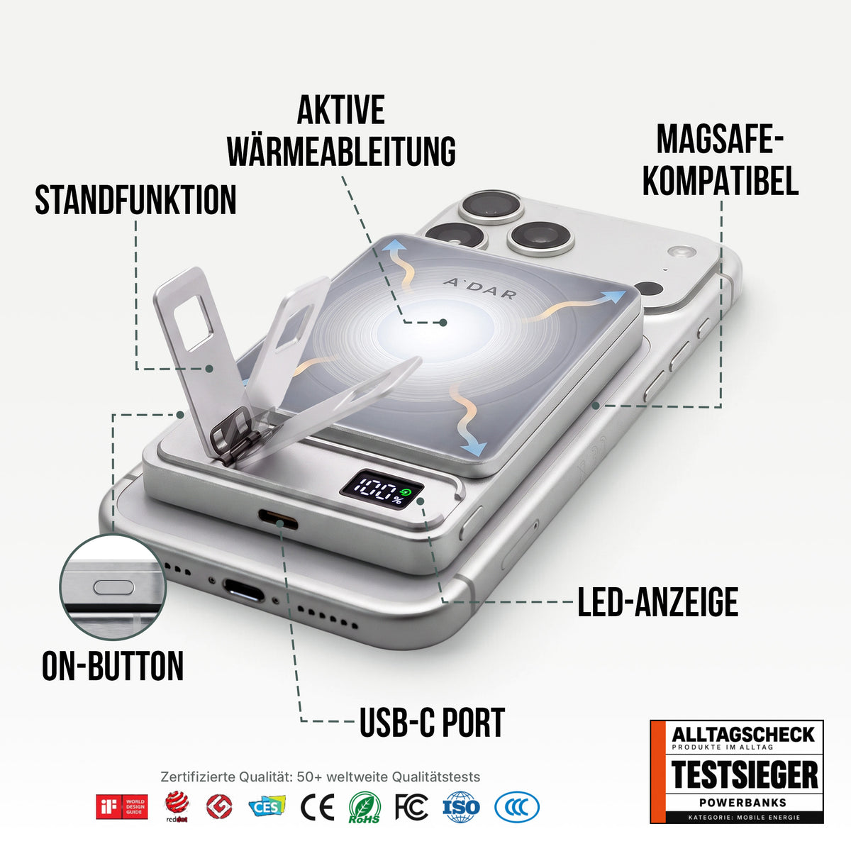 Magnetic Power Bank with Overheating Protection