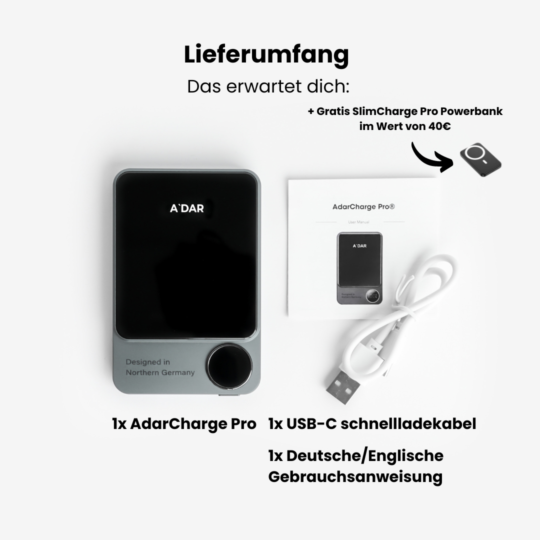 AdarCharge Pro - Magnetische PowerBank + SlimCharge