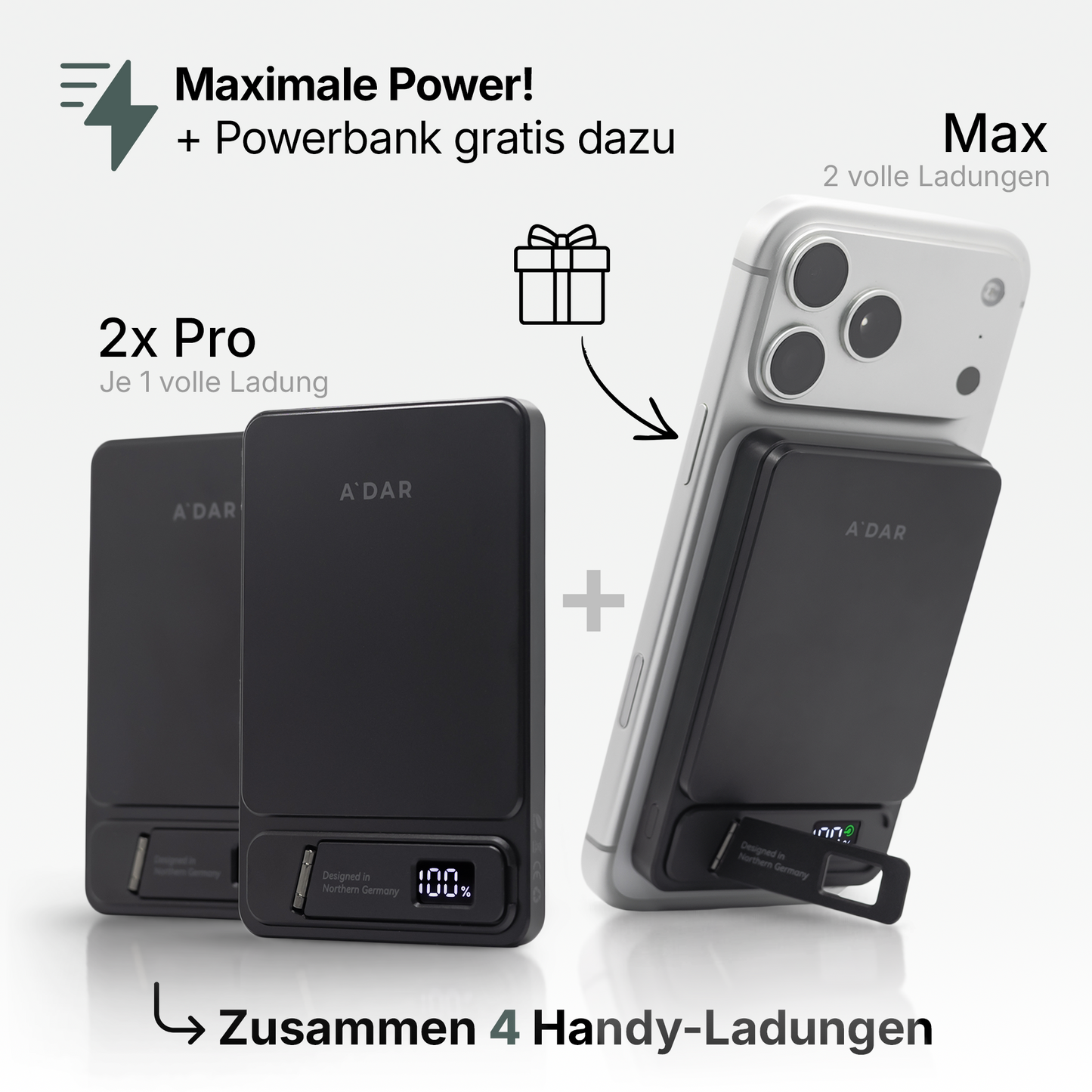 Magnetische PowerBank mit Überhitzungsschutz