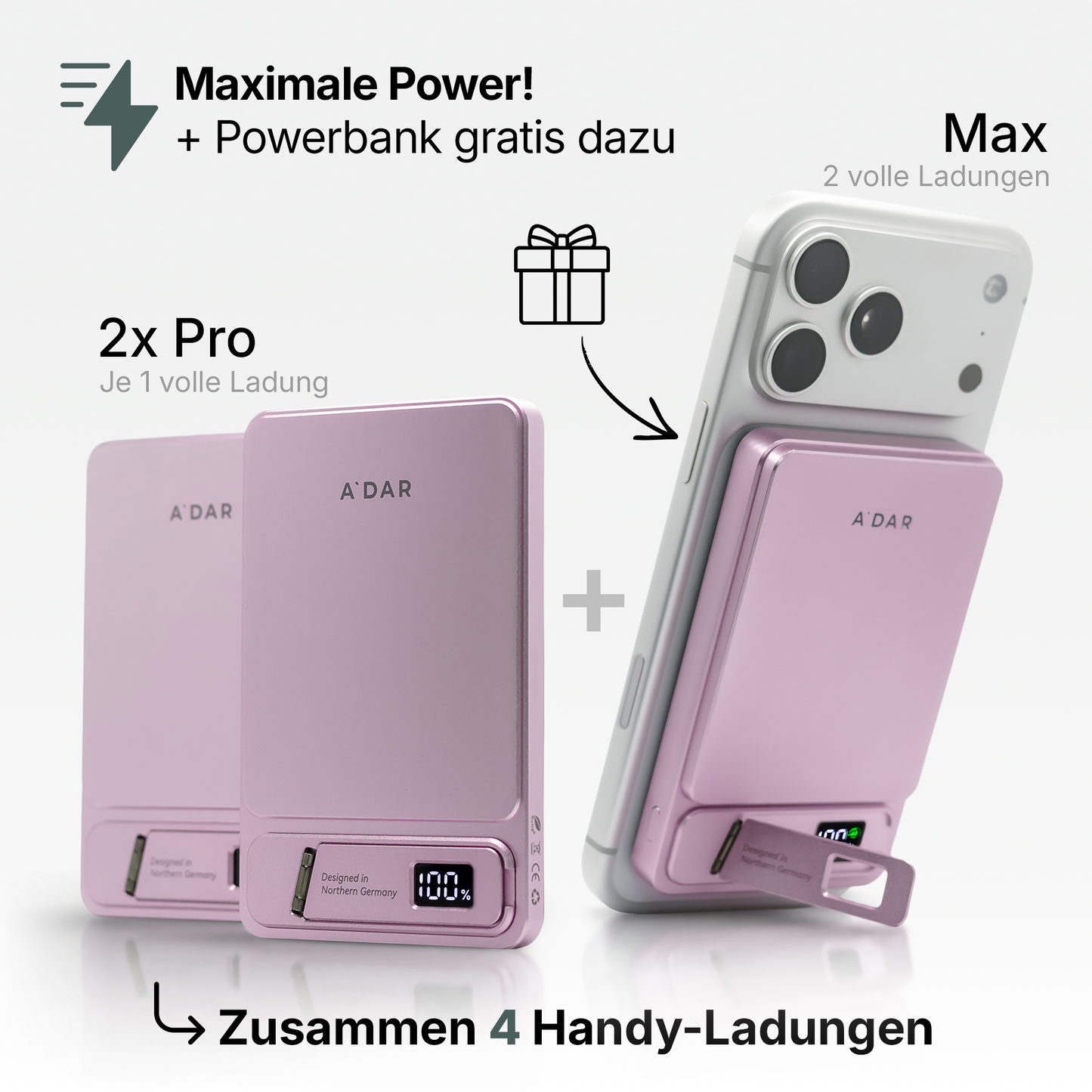 Magnetische PowerBank mit Überhitzungsschutz