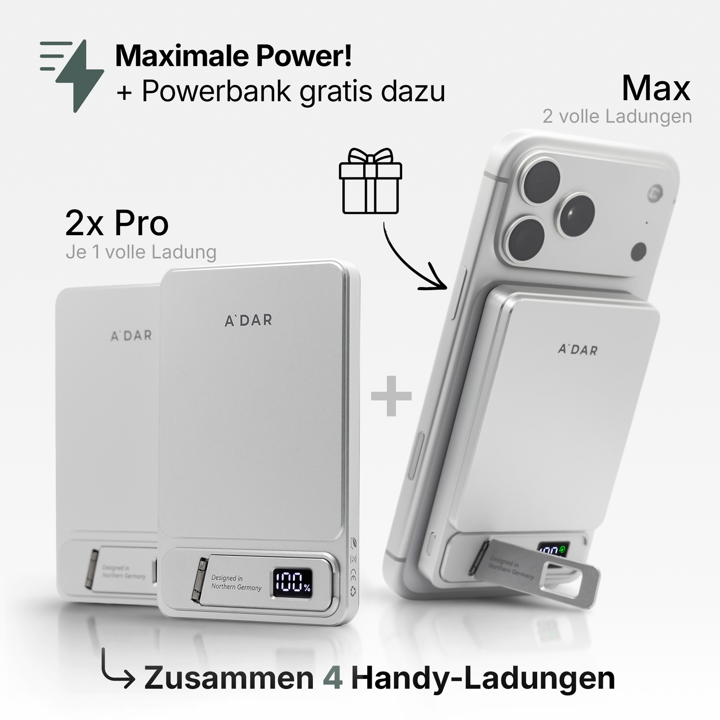 Magnetische PowerBank mit Überhitzungsschutz