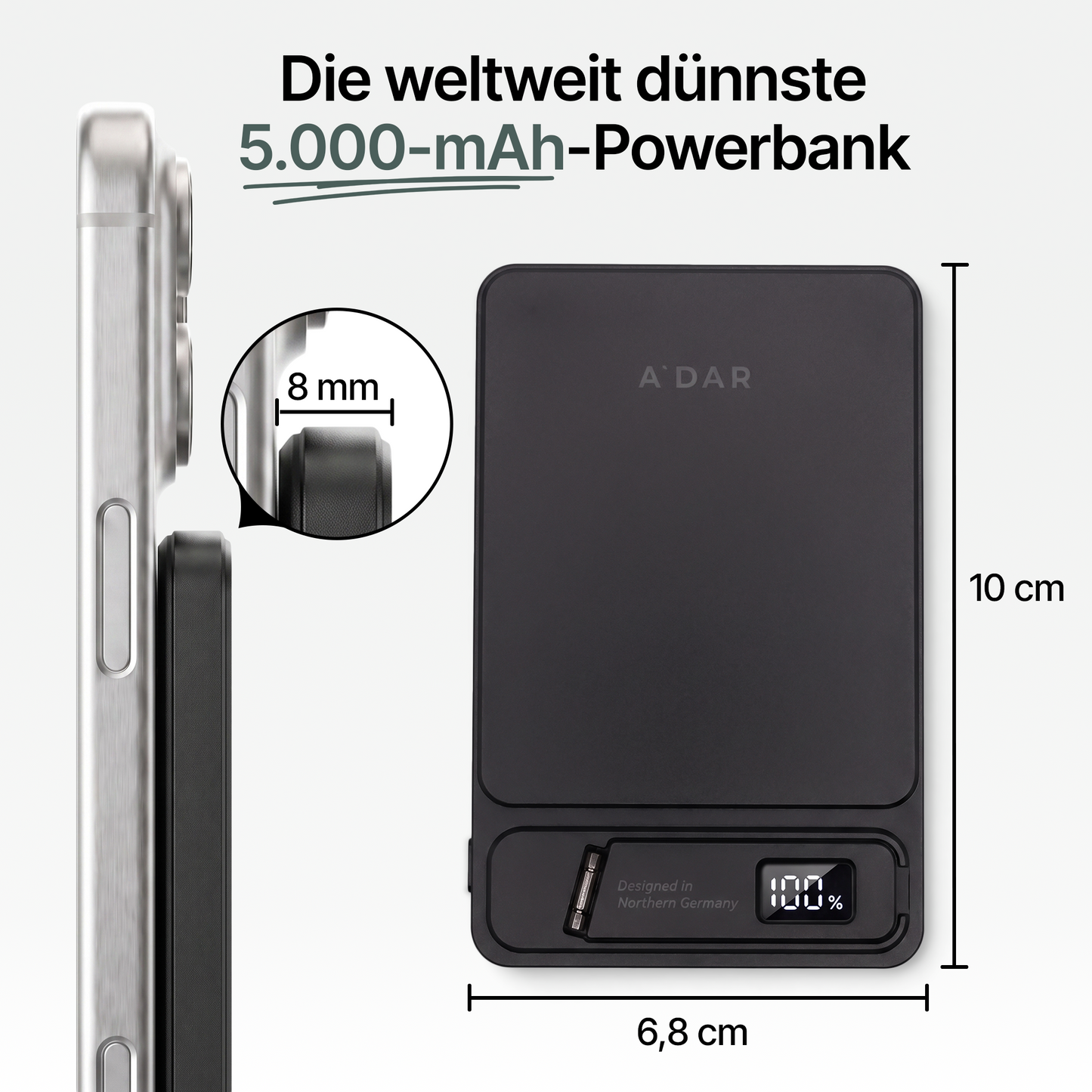 Magnetische PowerBank mit Überhitzungsschutz