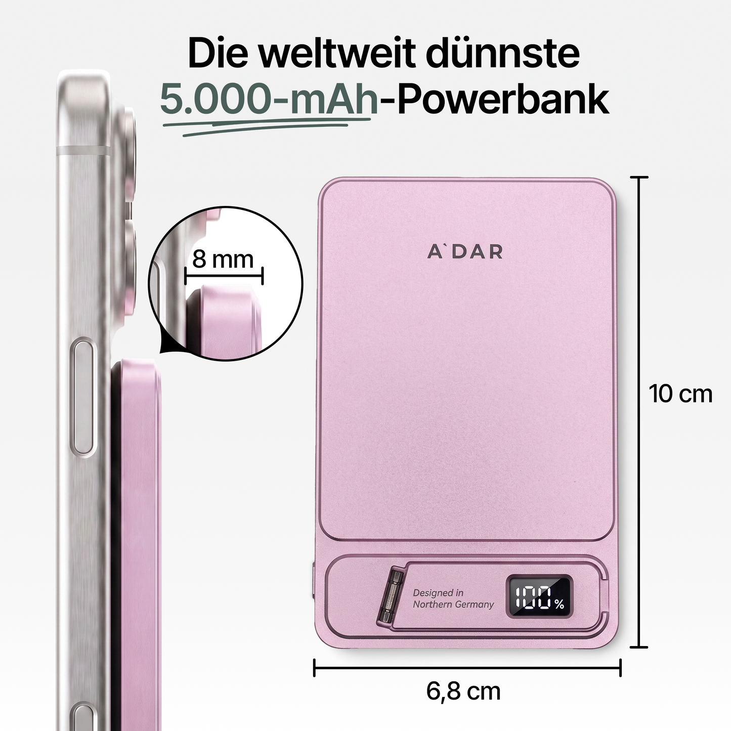 Magnetische PowerBank mit Überhitzungsschutz