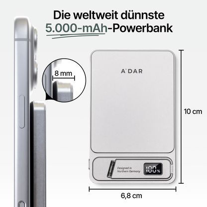 Magnetische PowerBank mit Überhitzungsschutz
