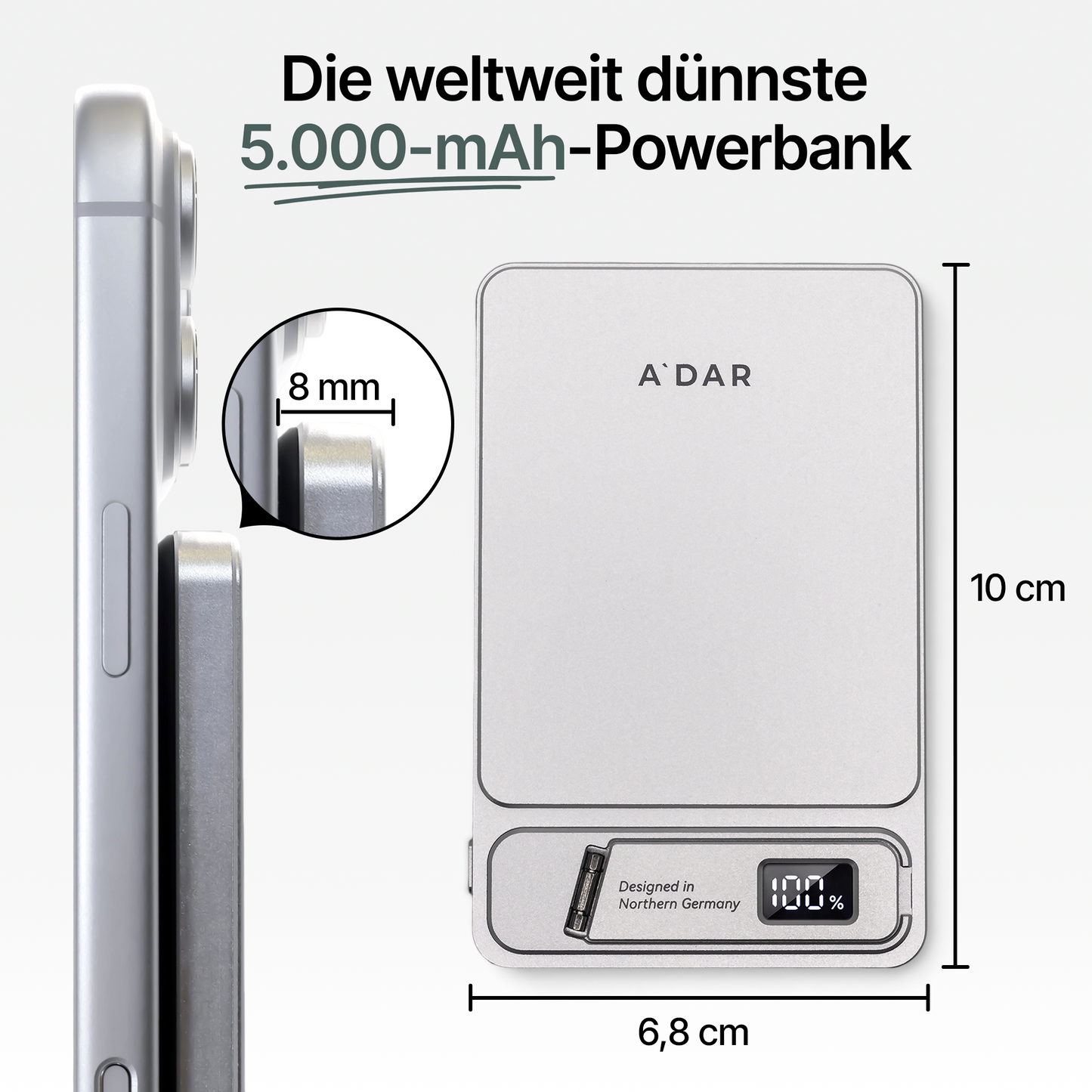 Magnetische PowerBank mit Überhitzungsschutz