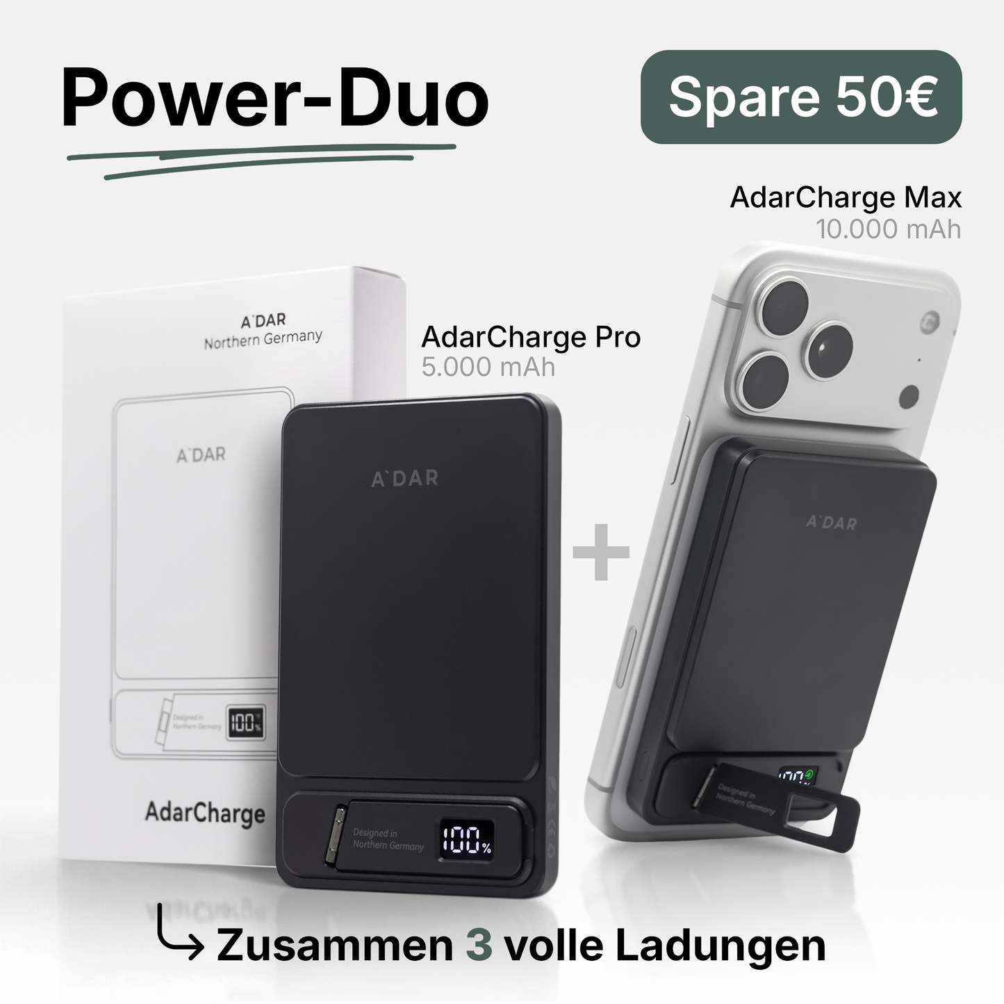 Magnetische PowerBank mit Überhitzungsschutz