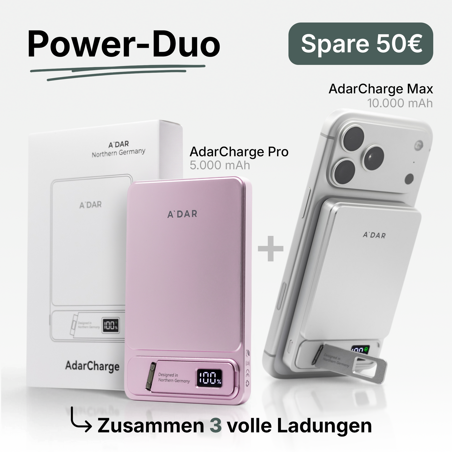 Magnetische PowerBank mit Überhitzungsschutz