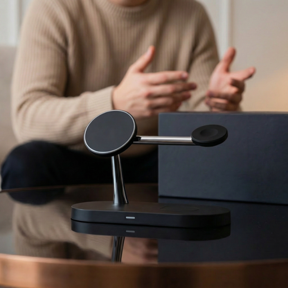 LuxCharge - 4-in-1 Kabellose Ladestation für Apple und Samsung (Android)