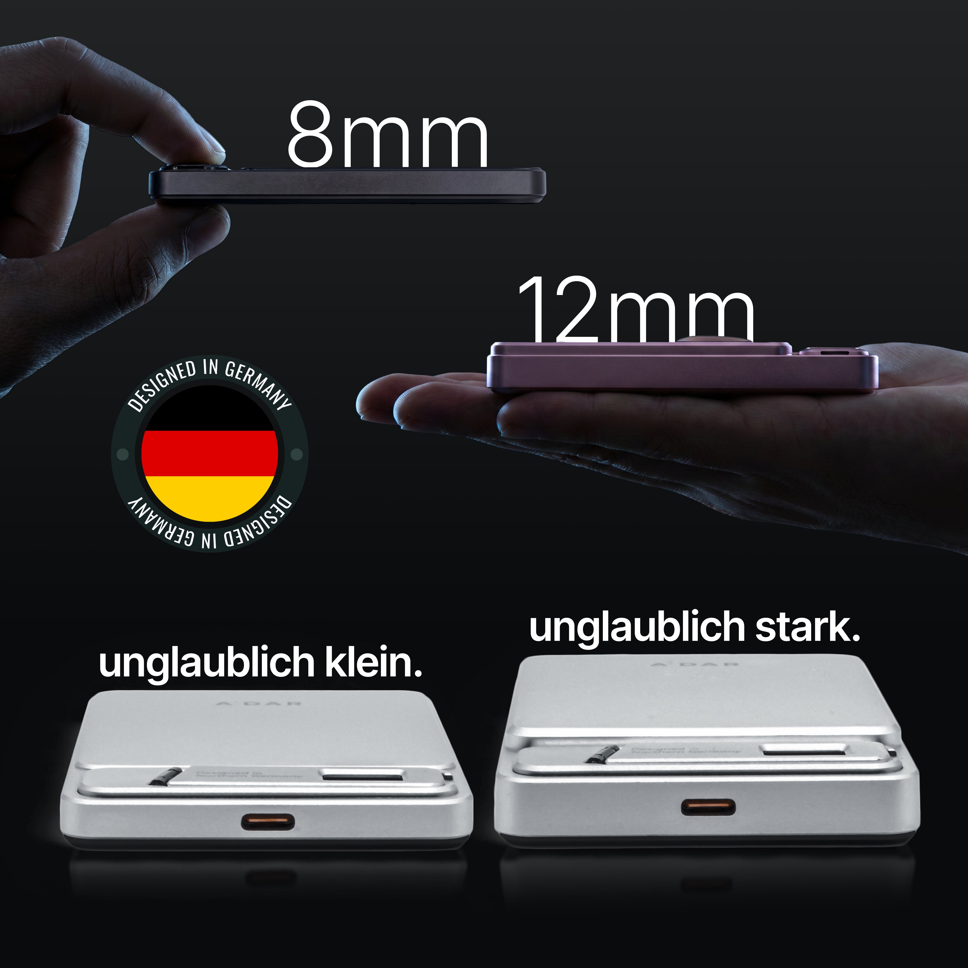 AdarCharge - magnetische Powerbank mit Überhitzungsschutz