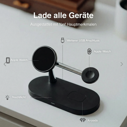 LuxCharge - 4-in-1 Kabellose Ladestation für Apple und Samsung (Android)